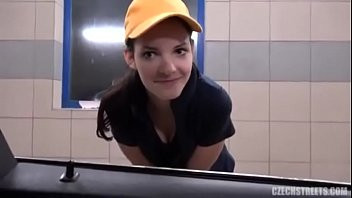 Play Young slut works at the car wash and sells herself for money to a stranger