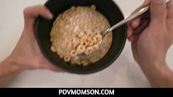 Play Perfect blowjob for the breakfast by wet stepmom with big tits Emmy Demure