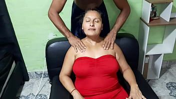 Play I give my motherinlaw a hot massage and she gets horny