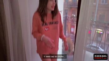 Play Hard Fucked Deep Throat And Pussy Of Teen Sexy Neighbor And Filled All Her Face With Cum - POV