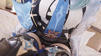 Play Genshin Impact Eula Lawrence Cosplay &vert; milking all your jizz with her thighs and snatch hentai video