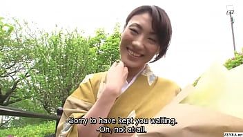 Play Japanese wife in kimono flower arrangement private class leads to sex