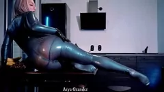 Play Curvy MILF Arya Grander Dominates in Latex Rubber Catsuit