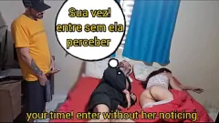 Vendada & Humiliated Wife Fucked by Friend