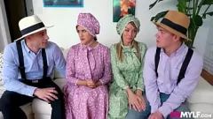 Play Amish Stepmoms Penny Barber & Pristine Edge Swap Dicks