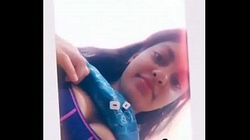 Cute teen girl selfie video for boyfriend